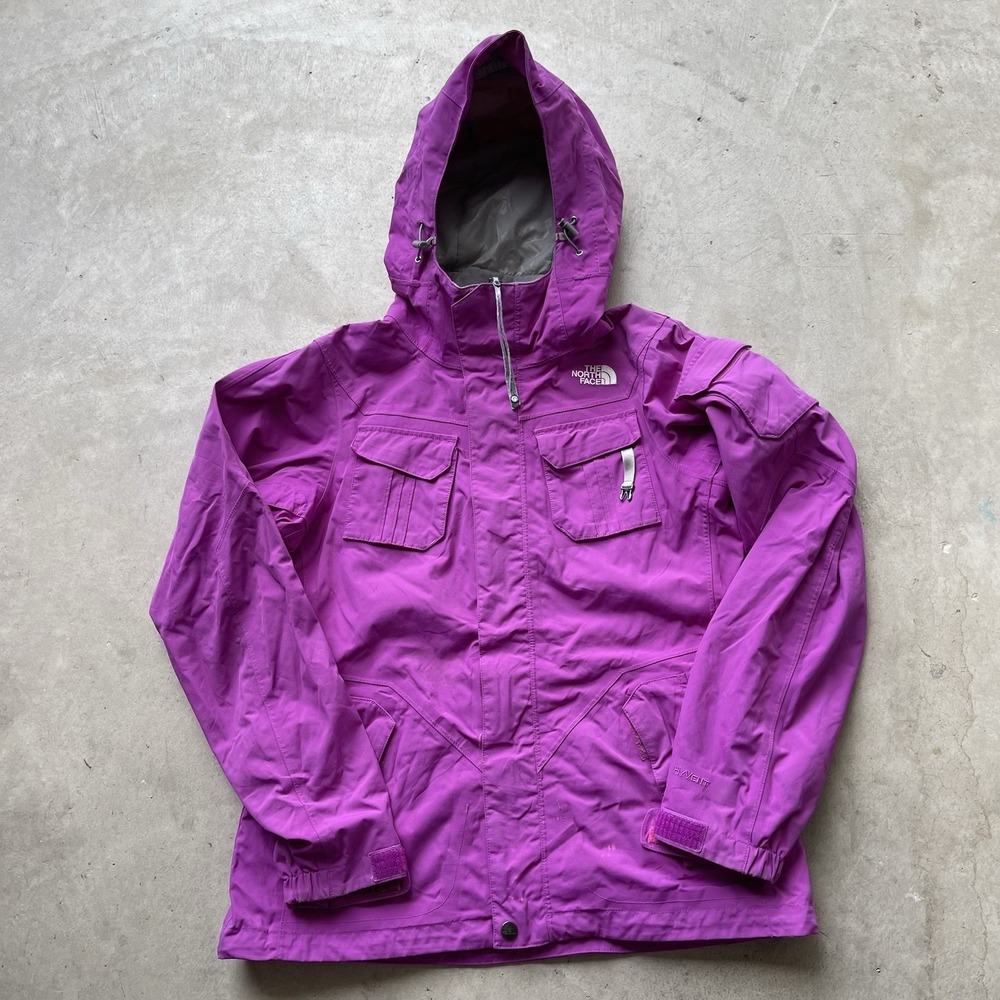The North Face Women's Small‎ Hooded Purple Parka Hyvent Jacket Gorpcore Utility